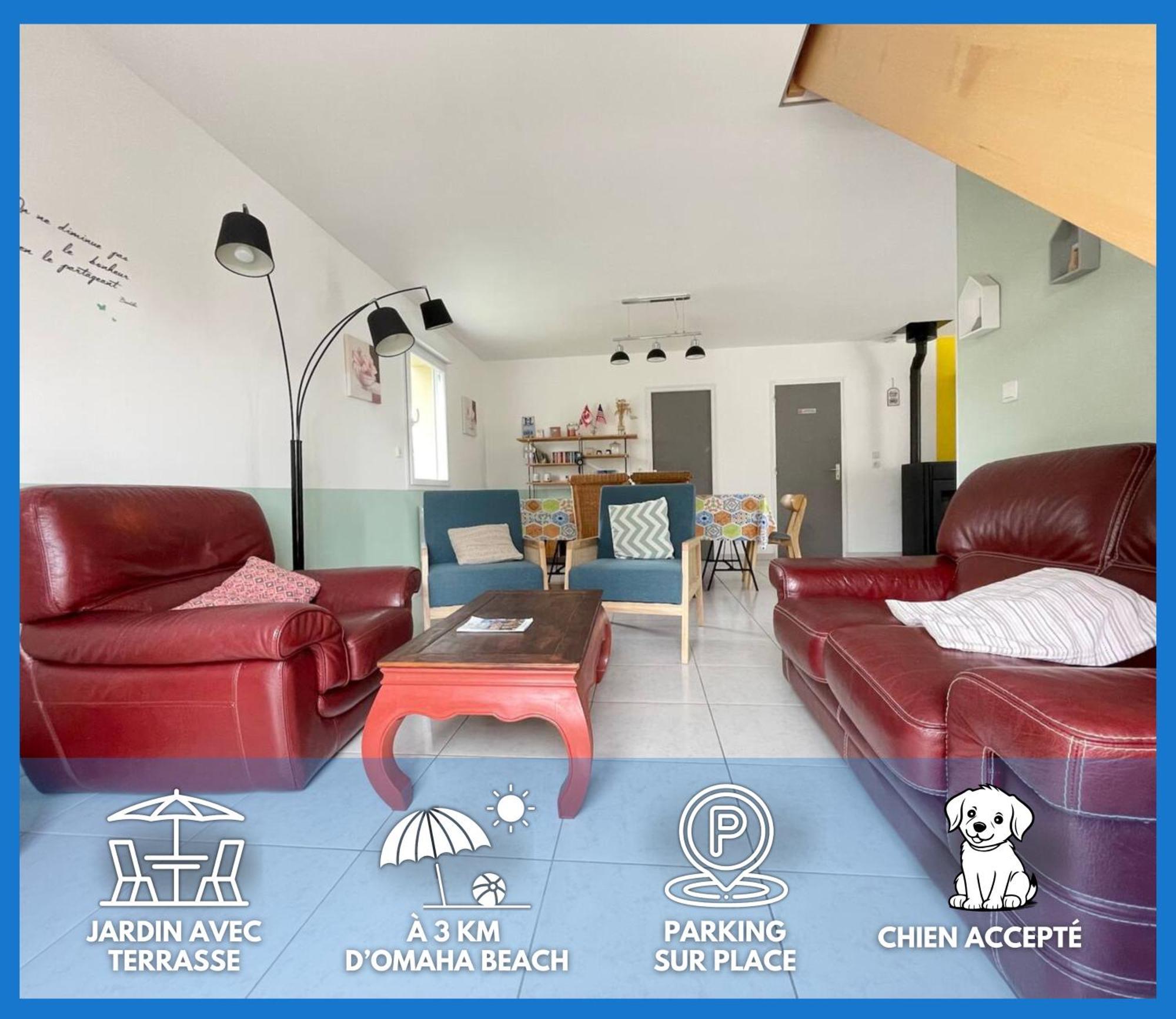 Sweet Omaha Belle Maison Recente Lumineuse Et Cosy Bien Equipee Jardin Clos 15 Mn A Pied Plage Omaha Beach Et Proche De Bayeux & Port En Bessin Saint-Laurent-sur-Mer Eksteriør billede